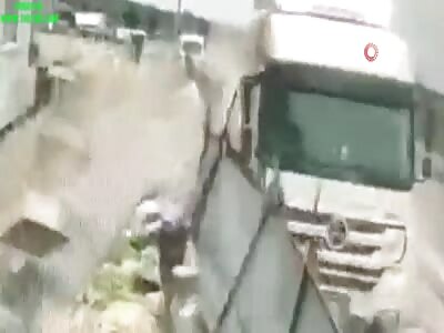 A truck crashed into workers in Turkey 