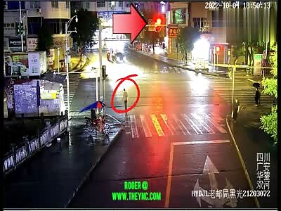 Lin was hit by a car in Huaying City