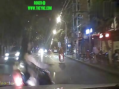 Woman was hit by a car in Neijiang City