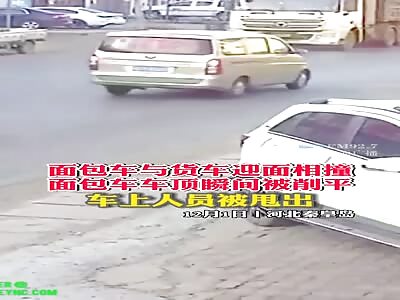 Man was ejected out of his van in Hebei