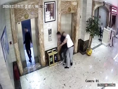 Full video of two dudes falling in the elevator shaft