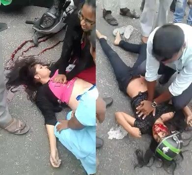 Two women in Agony after Accident Hardcore CPR being Performed