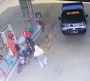 Gas Station Accident Caught on Camera