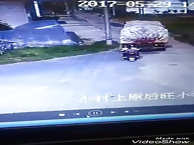 Truck hit by 2 people
