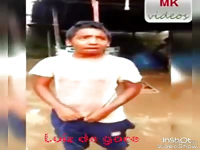 A boy was beaten up by a group of adults