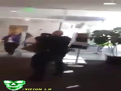 Crazy cop hits woman