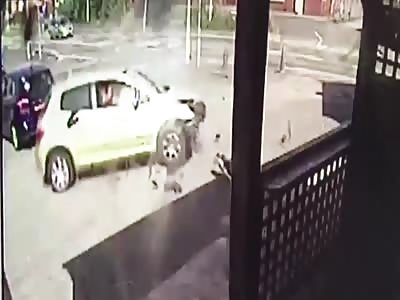 Out Of Control Car Ends Up In A Pub.