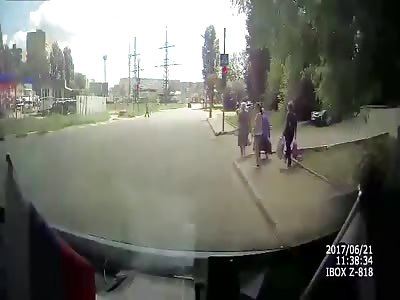 Truck Runs Over Old Lady.