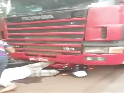Couple hit head on by truck.