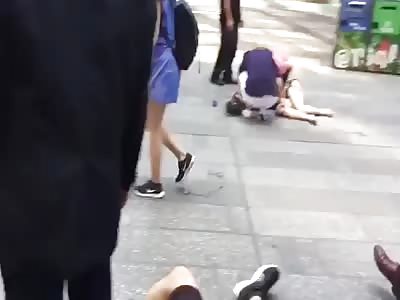 Aftermath of car running into pedrestrians in times square