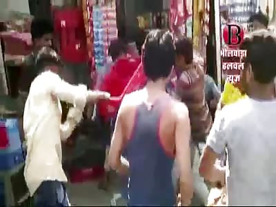 Thief gets a beating