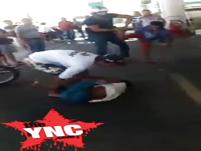 Two young thieves given a beatdown