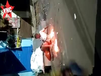 Drunk teens burn the crotch of a homeless man and beat him for fun