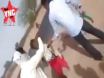 Mentally challenged woman beaten with a stick 