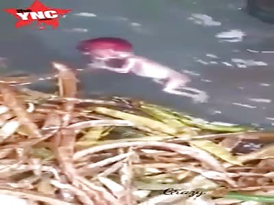 Dead baby found in a river