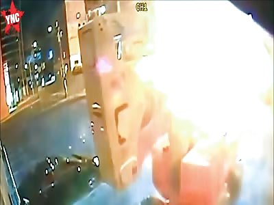Car hits a utility pole and explodes killing 1