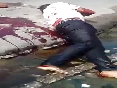 Two thieves bleeding after being shot