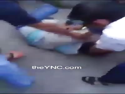 Thief gets beaten up
