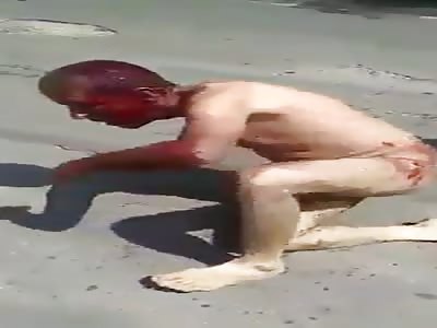 Thief is stripped naked