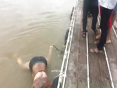 Floating body found in a river
