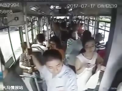 Man brutally attacks female passenger with a knife
