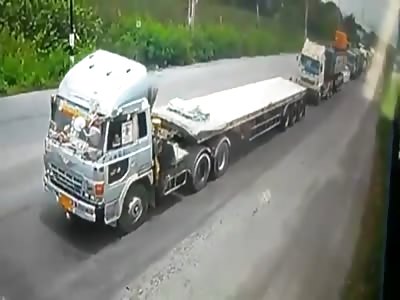 Two Motorcyclists Crushed and Dragged Along Road by a Truck