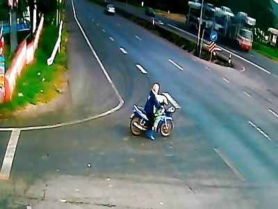 Biker Brutally Killed By Pickup (Different Angles)