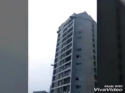 Two Angles of Mans Suicide in Lima, Peru