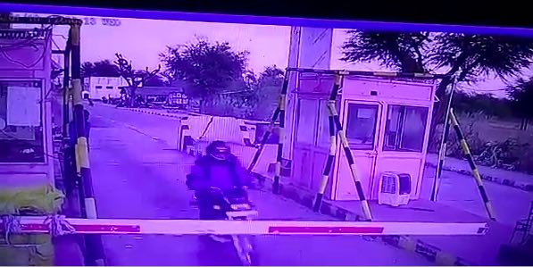 Biker Gets Taken Out by a Toll Booth Barrier