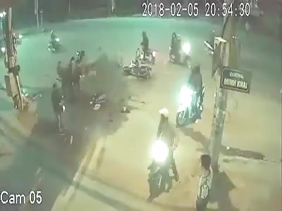 Motorcyclist Crashes into Car and Dies Instantly 
