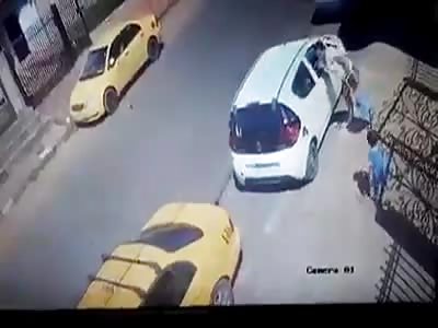 Kid Runs into Road and Gets Run over by Truck