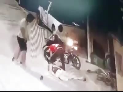 Bikers Crash then Brutally Beating