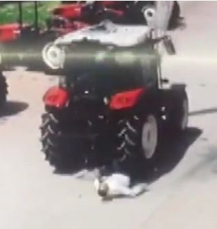 Horrific Video of Man Crushed to Death by Tractor on His Last Day of Work