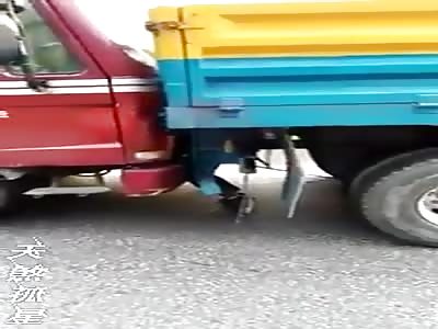 Man Died Sandwiched Between Two Trucks