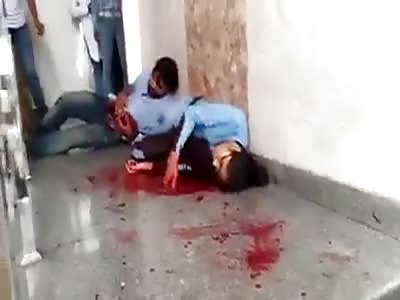 Another Angle of Dying Brutally Stabbed Couple in India