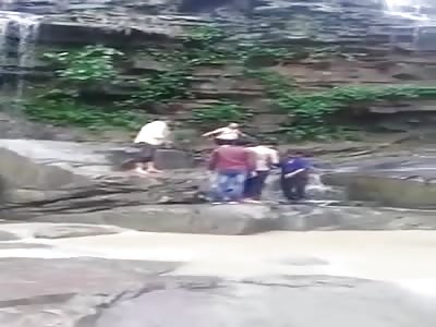 Man Slips Down Waterfall and Breaks Pelvis