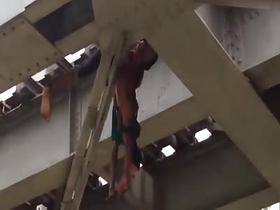 Indians Died Hanging Up on a Railway Bridge