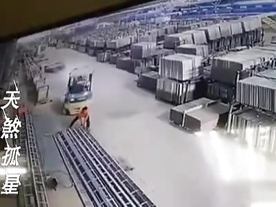 Worker Gets Legs Crushed by a Forklift