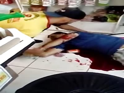 Bloody Aftermath of Murder in Supermarket