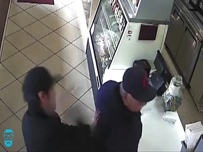 CCTV captures man stabbing doughnut shop customer in Maywood