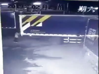 Worker Gets Sandwiched between Trucks