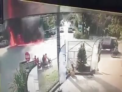 Bikers Burst into Flames