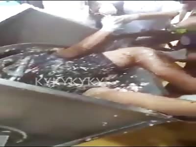 Worker Got Trapped Crushed inside a Meat Grinder