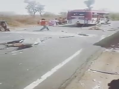 Mortal Bus Crash Scene