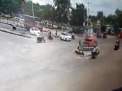 Bikers Smeared on the road in Horrific Accident