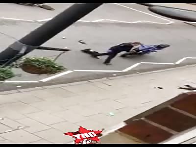 police officer going up the to the dead person 
