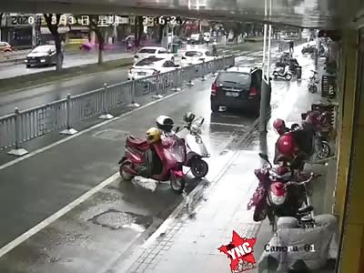 Terrible traffic accident in china