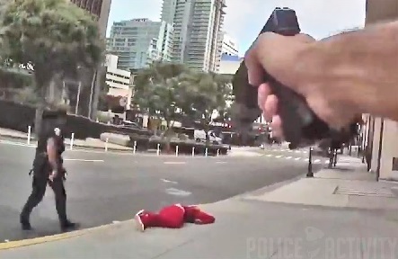 Bodycam Footage From San Diego Police Shooting Of Armed Robbery Suspect (3 Angles)