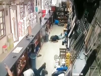 shooting inside the store