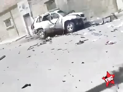 An explosive device explodes in a car in the city of albab